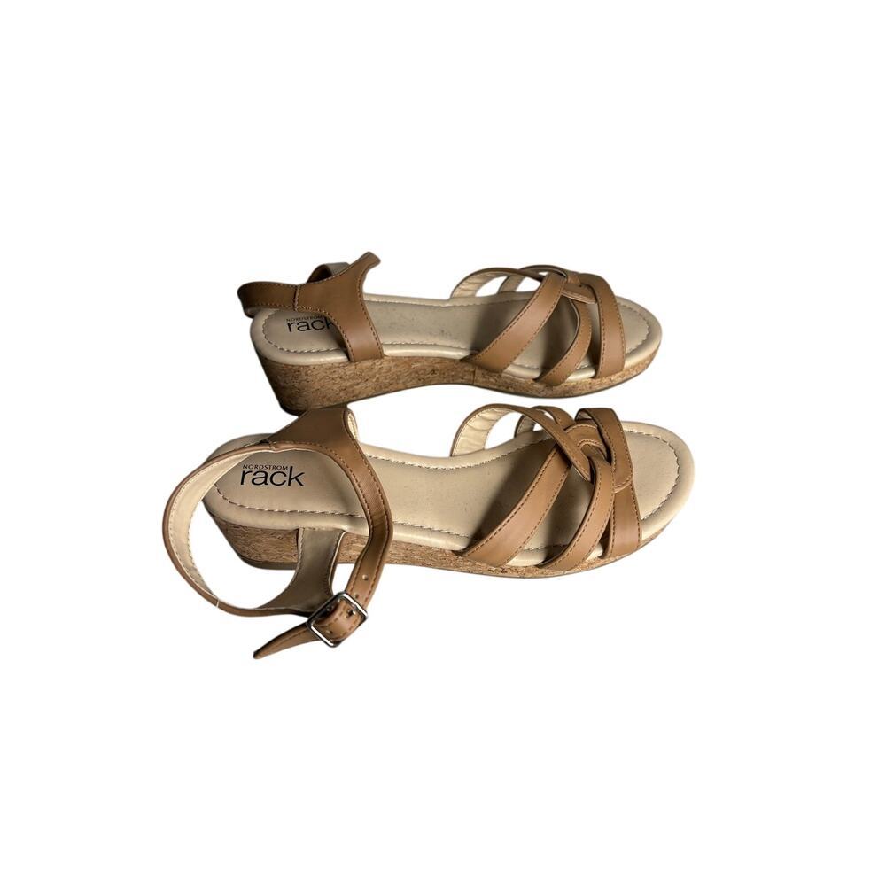 Nordstrom Rack Kids Jackie Cork Wedge Sandals SZ 4M